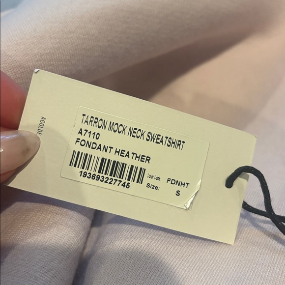 Agolde Light Pink Mock Neck Sweatshirt - Picture 8 of 8